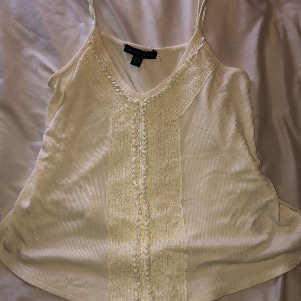 american eagle white tank top